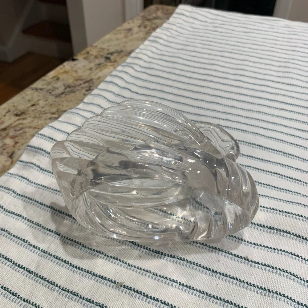 Vintage Clear plastic Swan soap dish